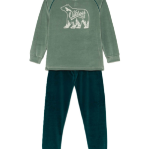 Minerva Παιδική Πιτζάμα Βελουτέ Great Outdoor- 90-62463-213 (Χακί-Κυπαρισσί)